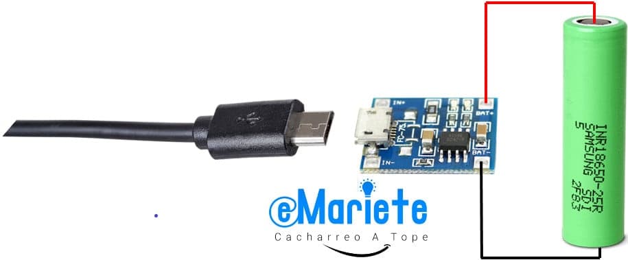 Cargador de Bateria 18650 Shield V3 micro USB ESP32