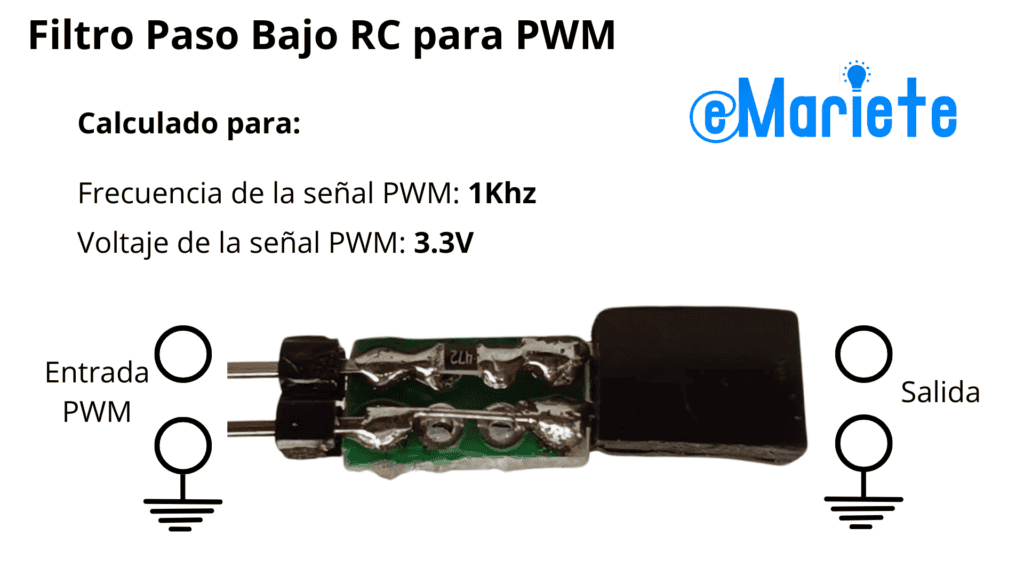 1.RC low pass filter for PWM control, electronic solution for Arduino and microcontroller projects.