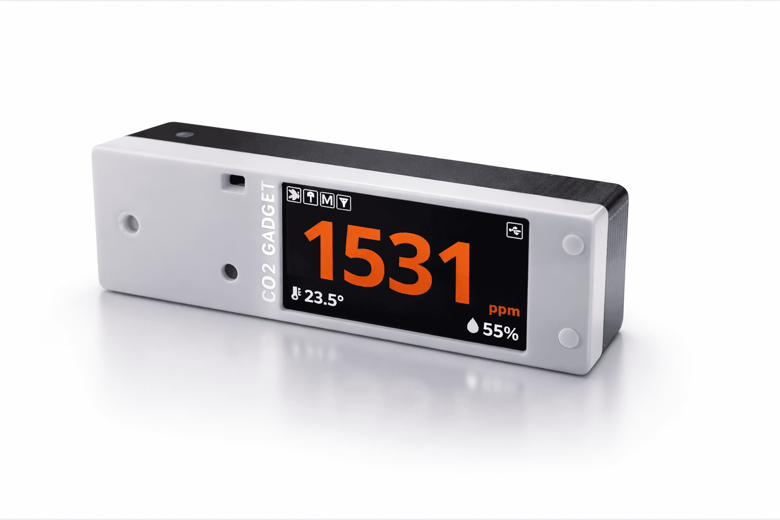 CO₂ Gadget on the T-Display S3 screen